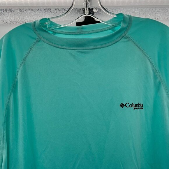 Columbia Men's Active Long Sleeve Tee Turquoise Size Large - Picture 5 of 8